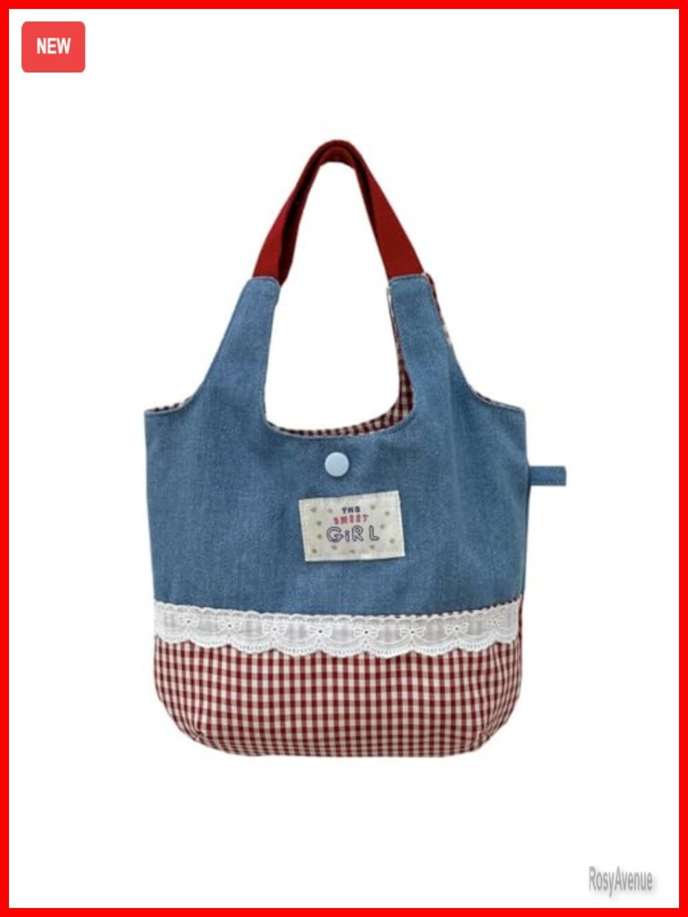 Lace Canvas Tote Bag Korean Style Shoulder Bag for Women Commuting Leisure